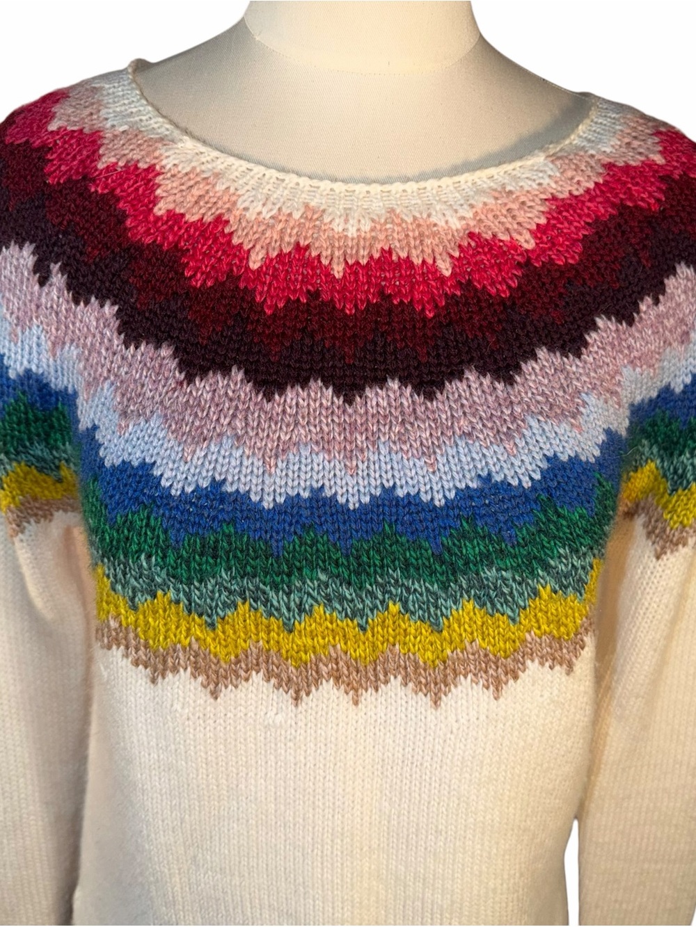 American Eagle Amazingly Soft Fair Isle Nordic Sweater Small - Picture 2 of 9